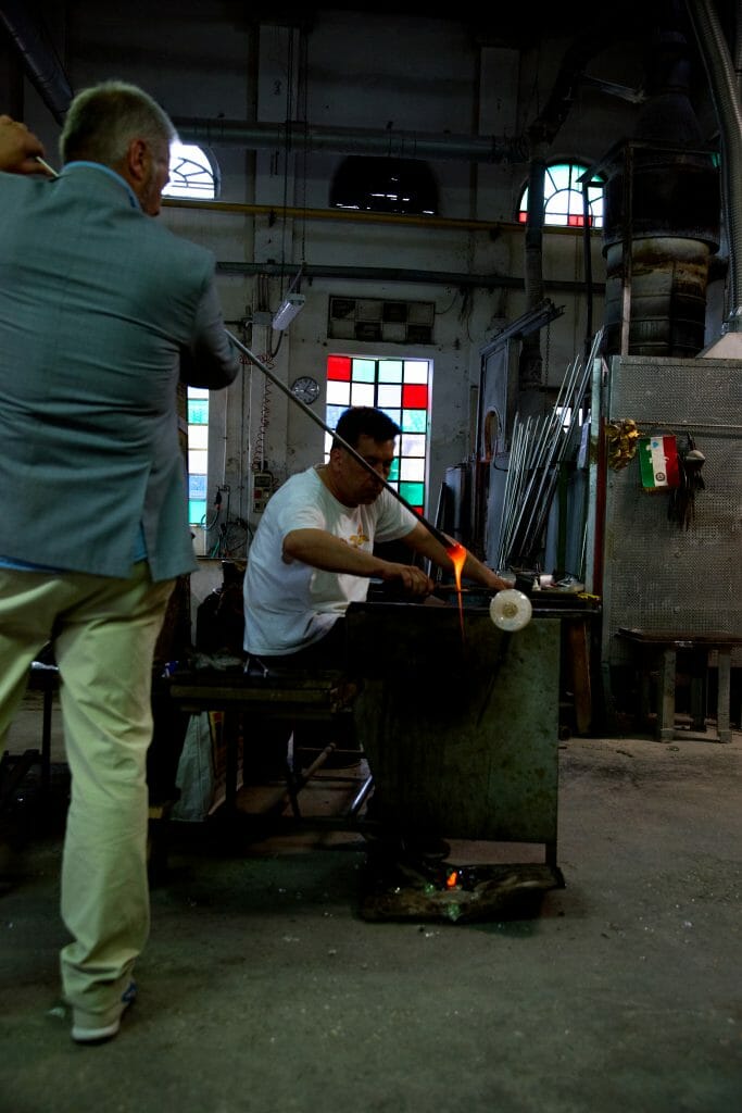 Demonstration at the Murano Glass Factory