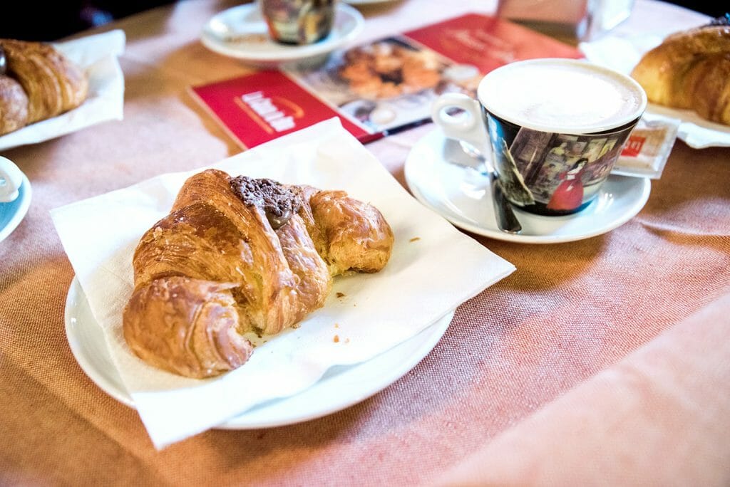 Chocolate filled croissant 