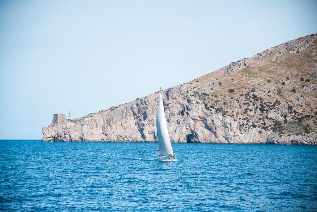 Sailing around Capri