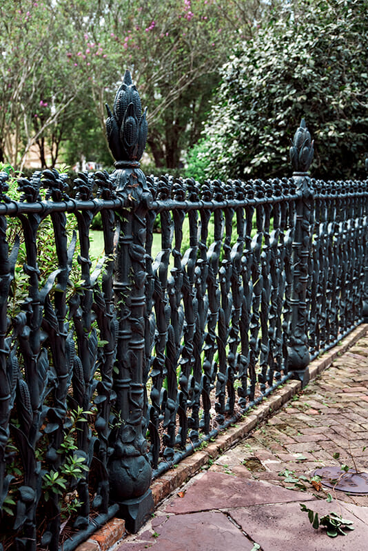 New Orleans iron fence