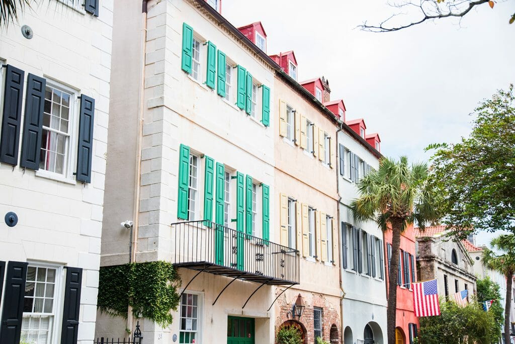 Colorful houses in Charleston