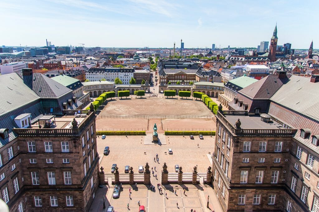 Aerial view of Christiansborg