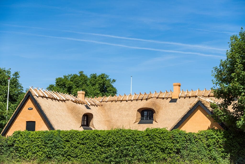 Straw roof house in Dragor, Denmark