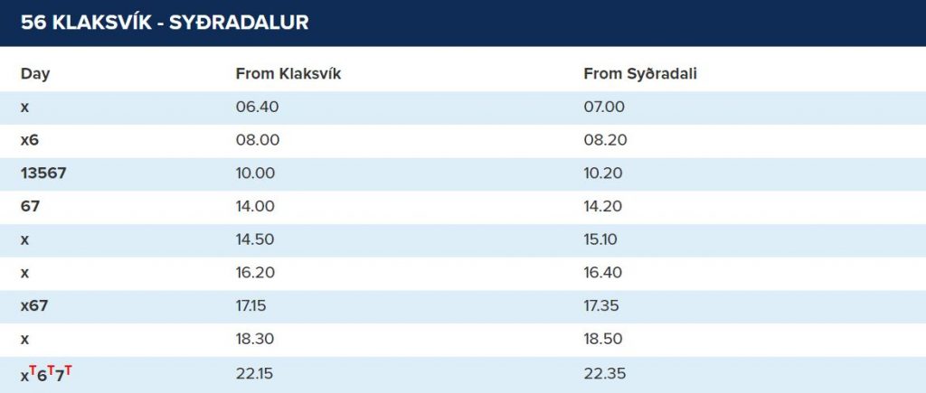 Kalsoy ferry schedule