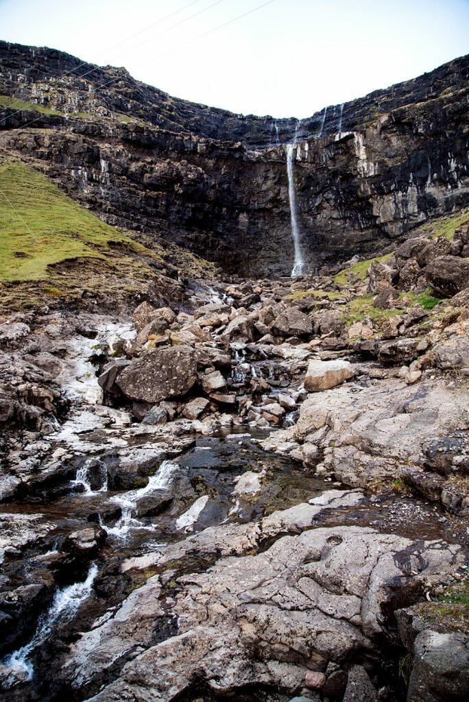 Fossurin í Fossá tallest waterfall in the Faroe Islands