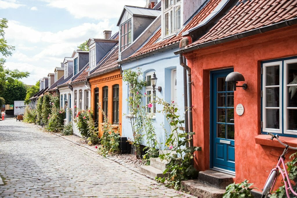 Cobblestone street in Aarhus
