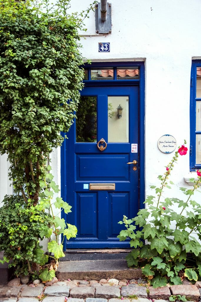 Blue door in Denmark