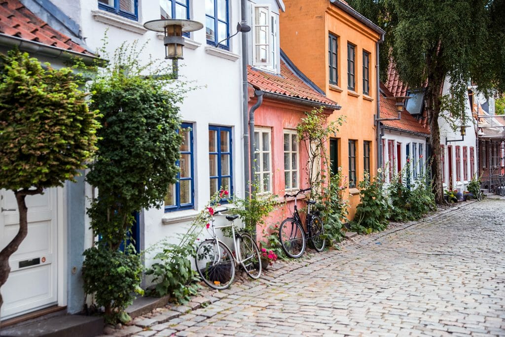 Cobblestone street in Denmark