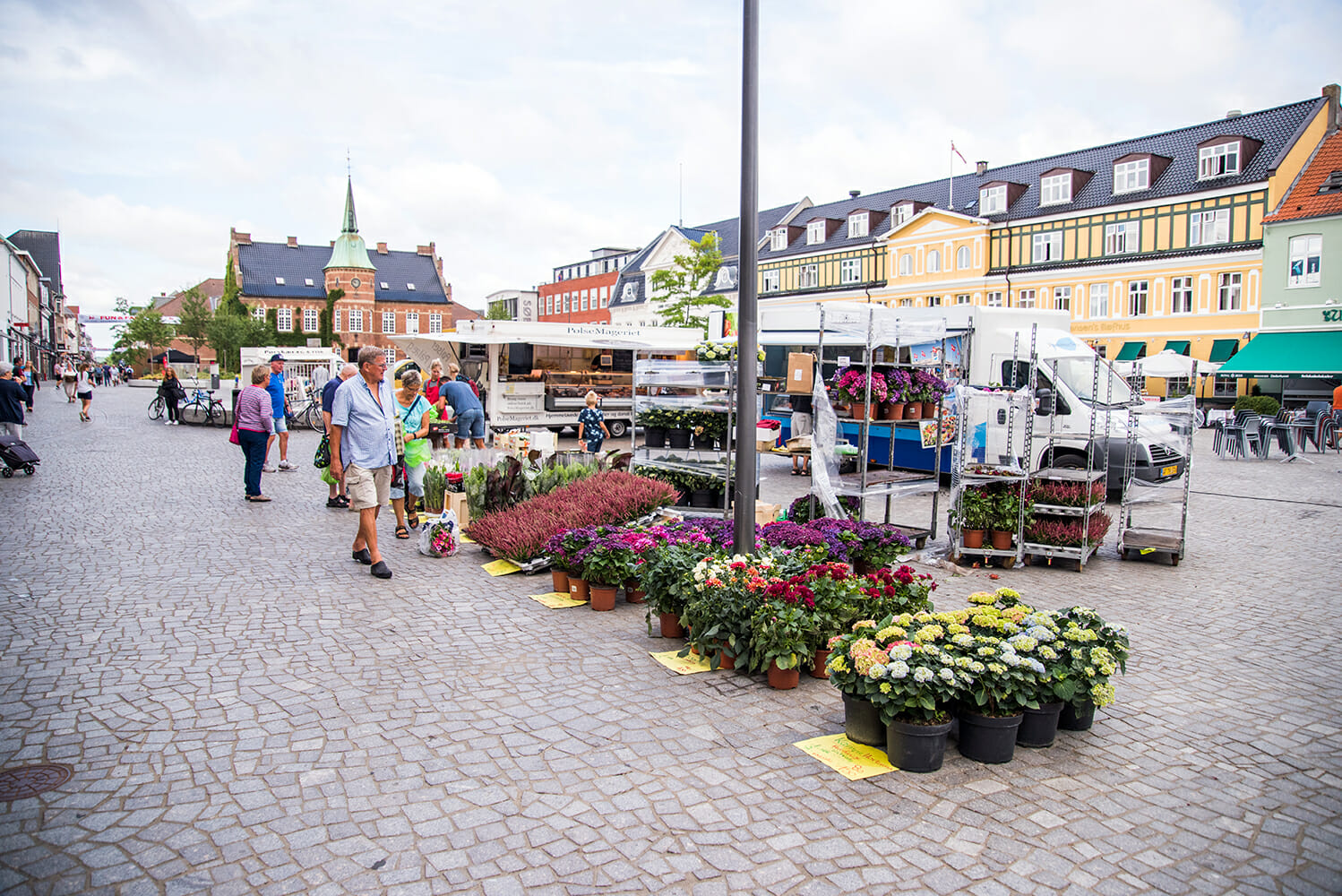 Center square in Silkeborg, Denmark