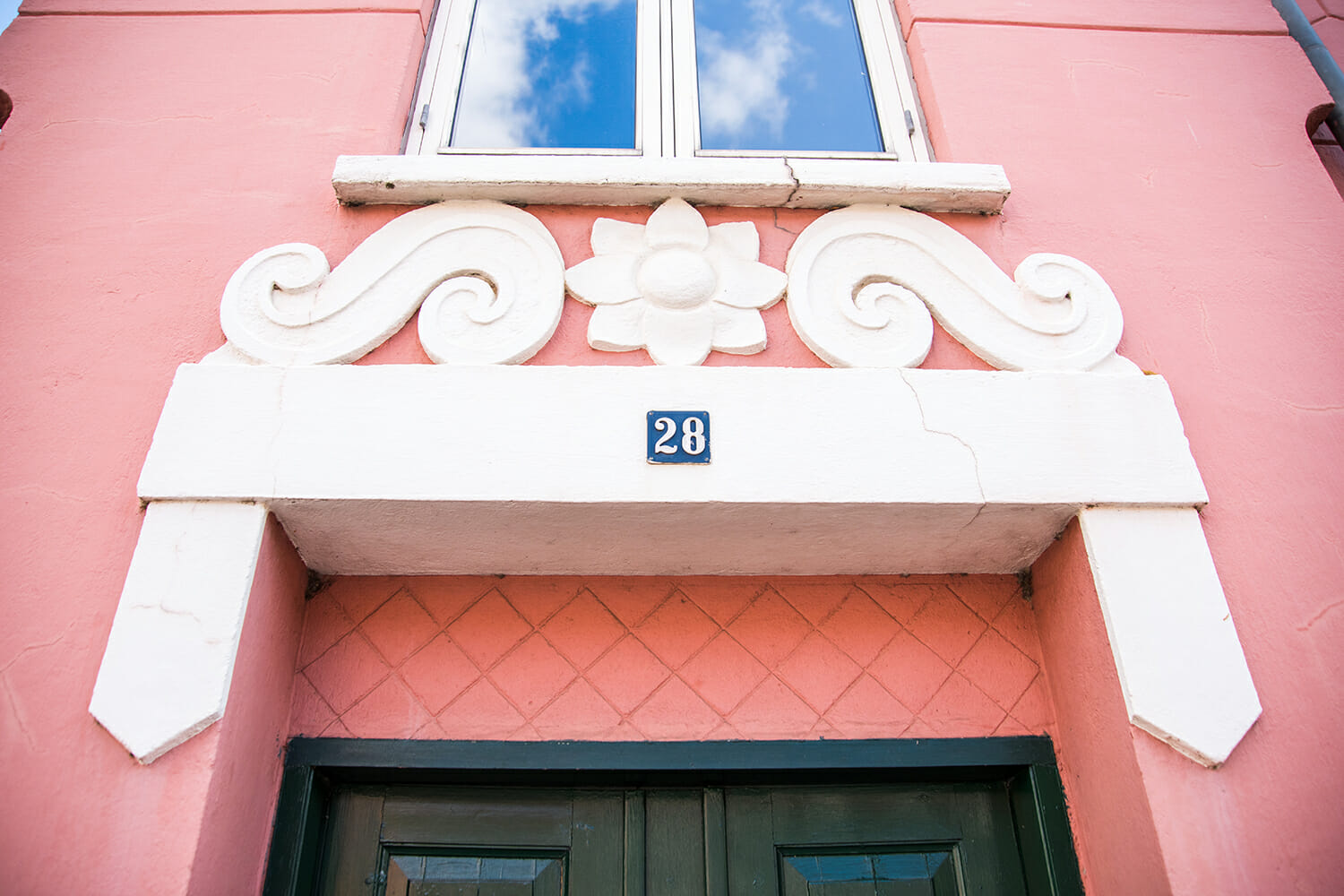 Pink house in Silkeborg, Denmark