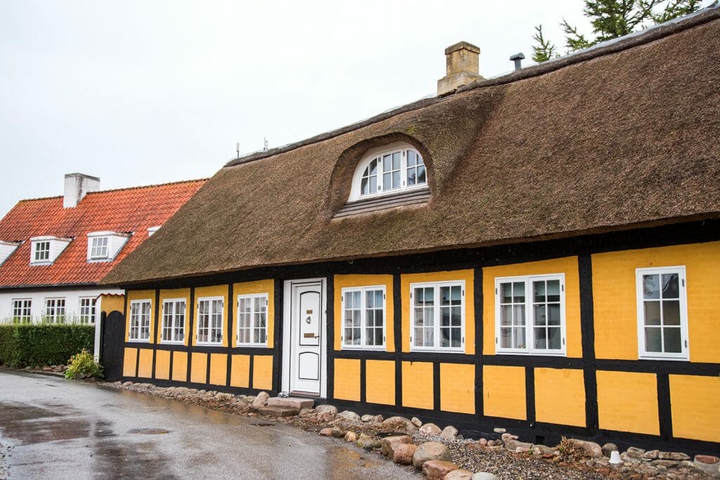 Half-timbered houses in Nordby, Denmark