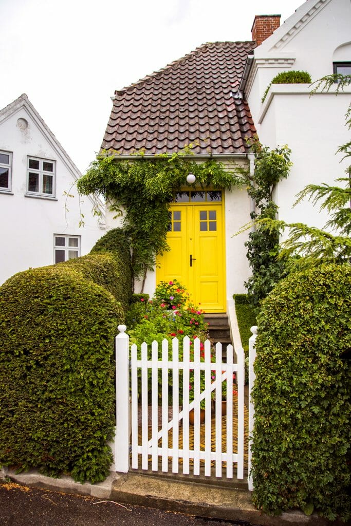 Yellow door in Denmark