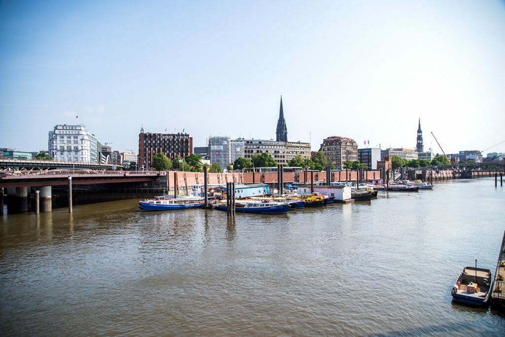 Hamburg harbor view