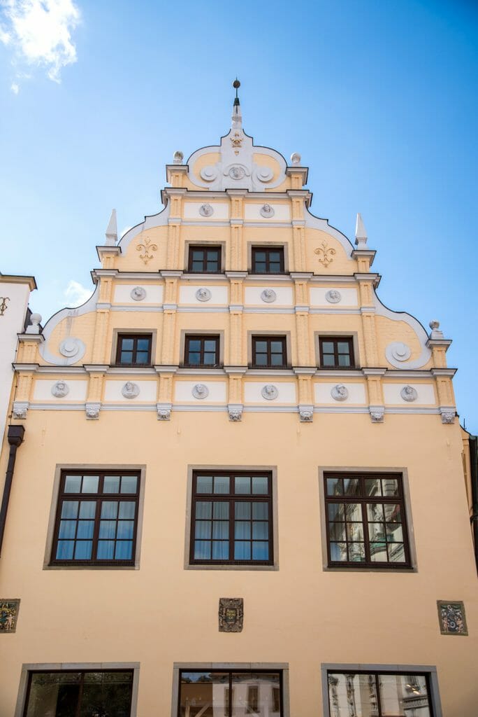 Ornate yellow building in Luneburg