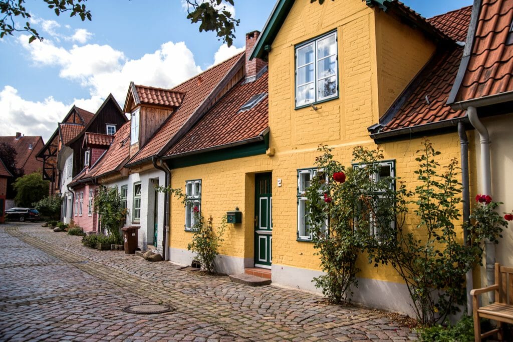 Yellow house in Luneburg