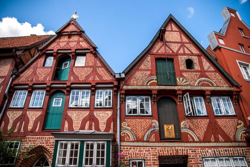Ornate brick house in Luneburg