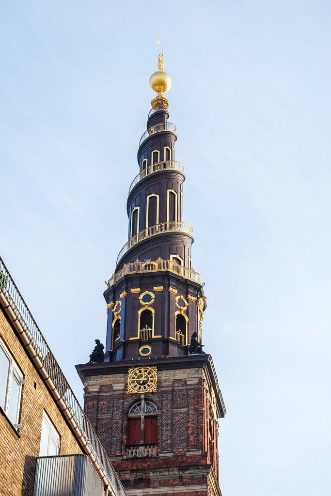 Church of Our Saviour tower in Copenhagen