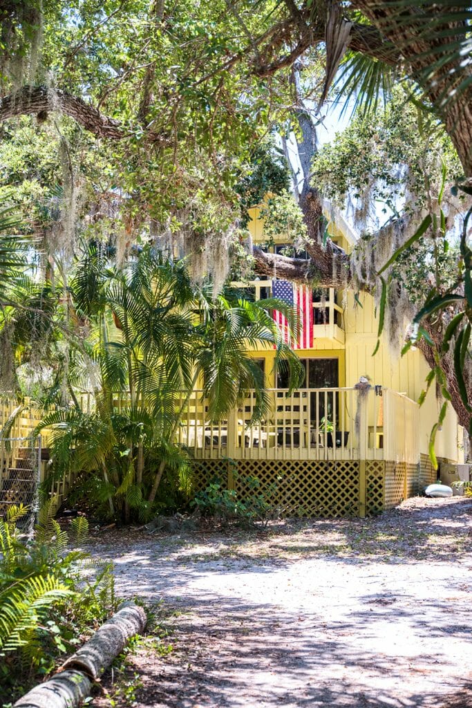 Yellow house on Cabbage Key, Florida
