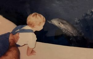 Swimming with dolphins at Baltimore Aquarium