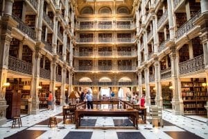 Interior of the George Peabody Library
