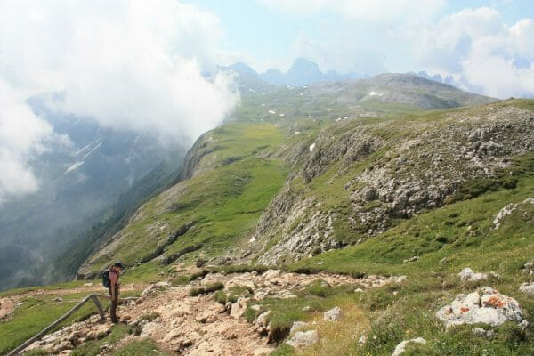 Honeymoon hiking in the Dolomites