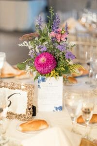 Wildflower centerpieces for wedding reception