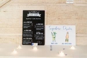 Somersby signature drink sign for wedding reception