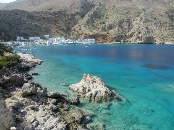 Loutro, Crete blue and turquoise water