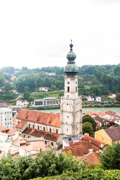 Church tower in Burghausen