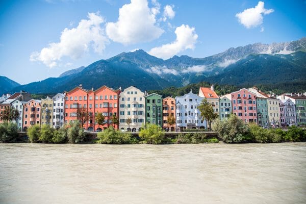 Row of colorful houses in Innsbruck
