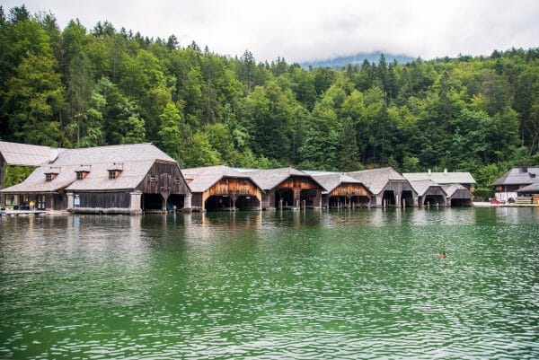 Boat houses on Lake Konigssee