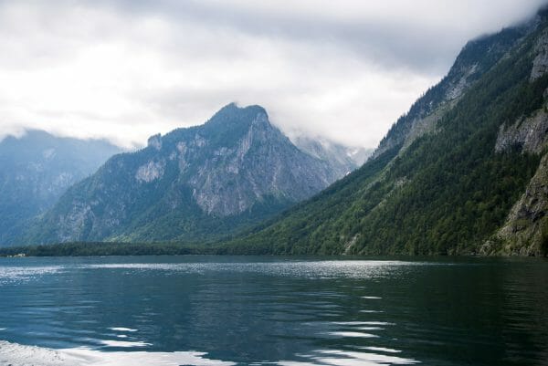 German Alps on a lake