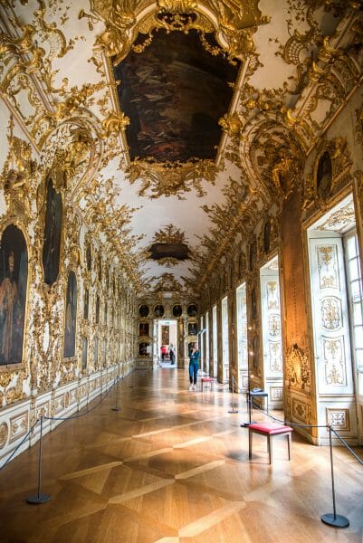 Golden hallway in in Residenz