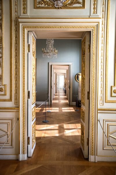 Ornate gold doors in Residenz in Munich