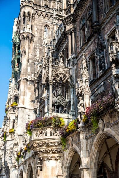 Historic Munich Town Hall statues