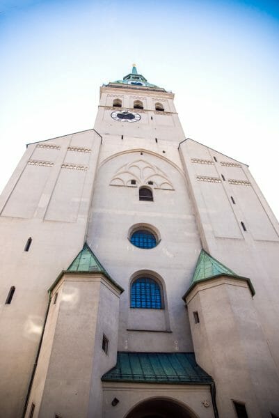 White stone church in Munich