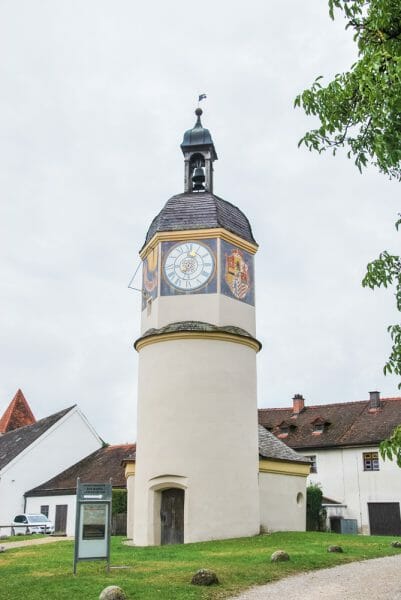 Clock tower in Burghausen