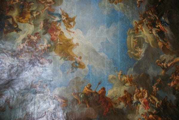Renaissance painting on Versailles ceiling