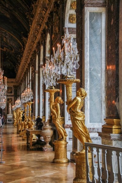 Gold statues in Versailles