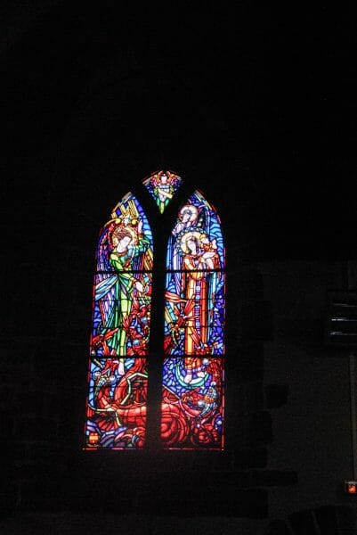 Stained glass window in a church in Nantes