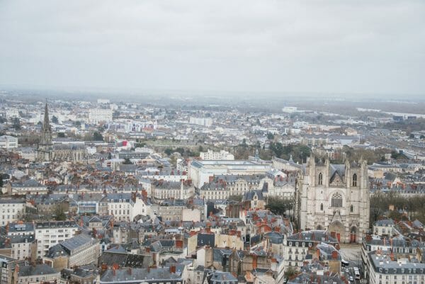 Aerial view of Nantes
