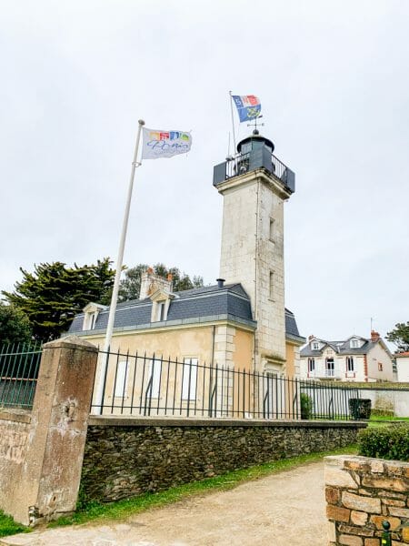 Historic lighthouse in Pornic, France