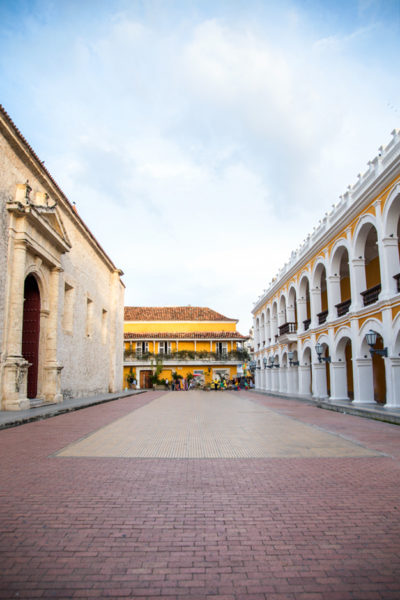 Historic buildings in old city Cartagena