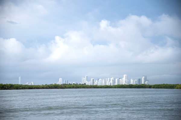 Cartagena skyline from the water