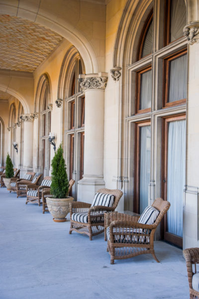Chairs on the Biltmore balcony