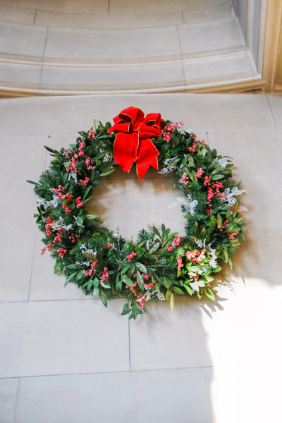 Christmas wreath on the Biltmore