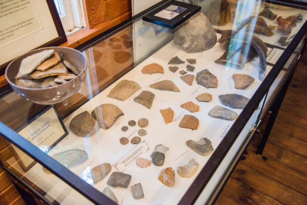 Stone artifacts at Daufuskie Island History Museum