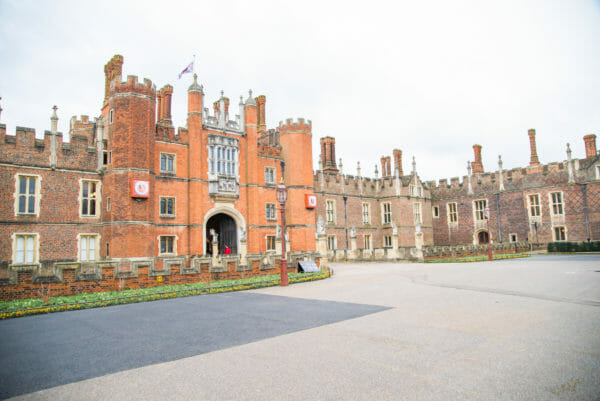 Front gate entrance to Hampton Court