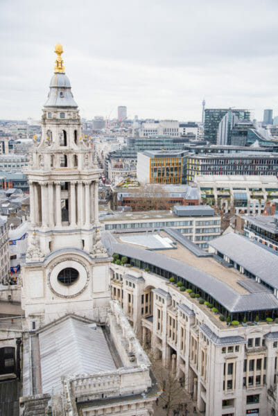 View of St. Paul's Cathedral tower from the roof