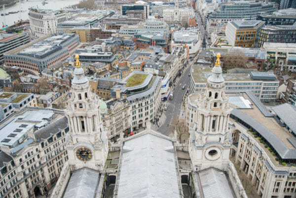 View of clock tower from St. Paul's Cathedral roof
